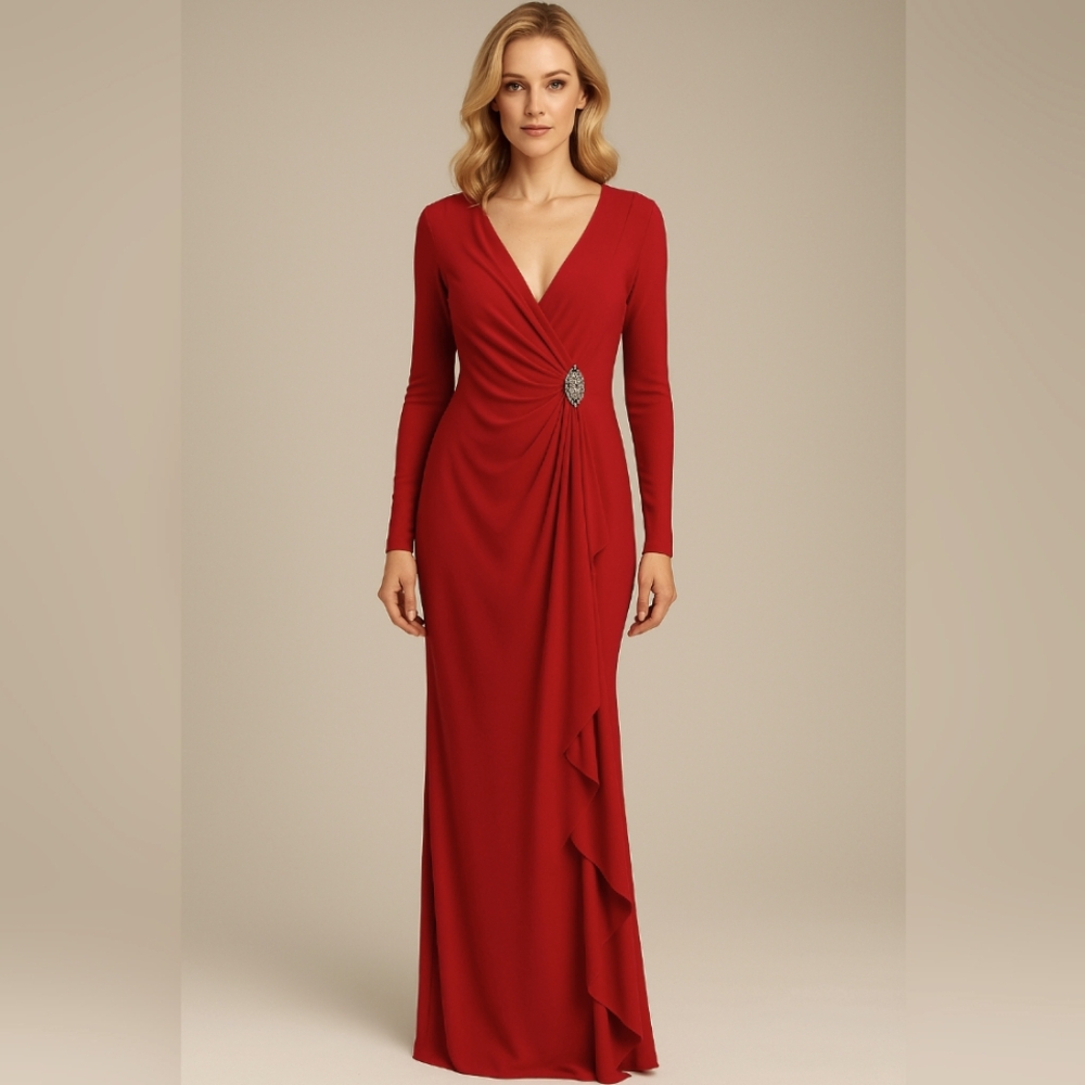 Ralph Lauren Red Gown Size 8